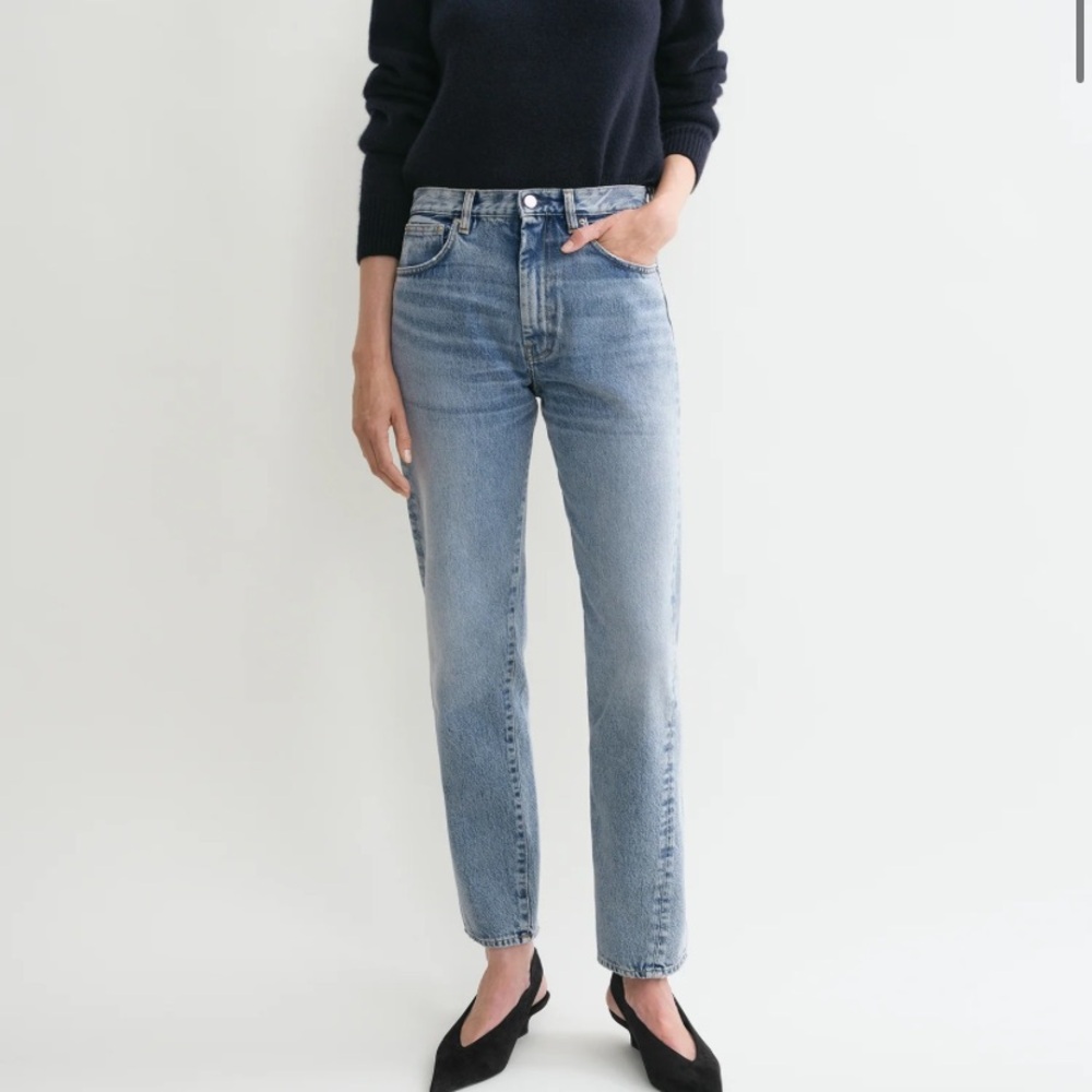 NWOT Toteme twisted seam blue denim jeans